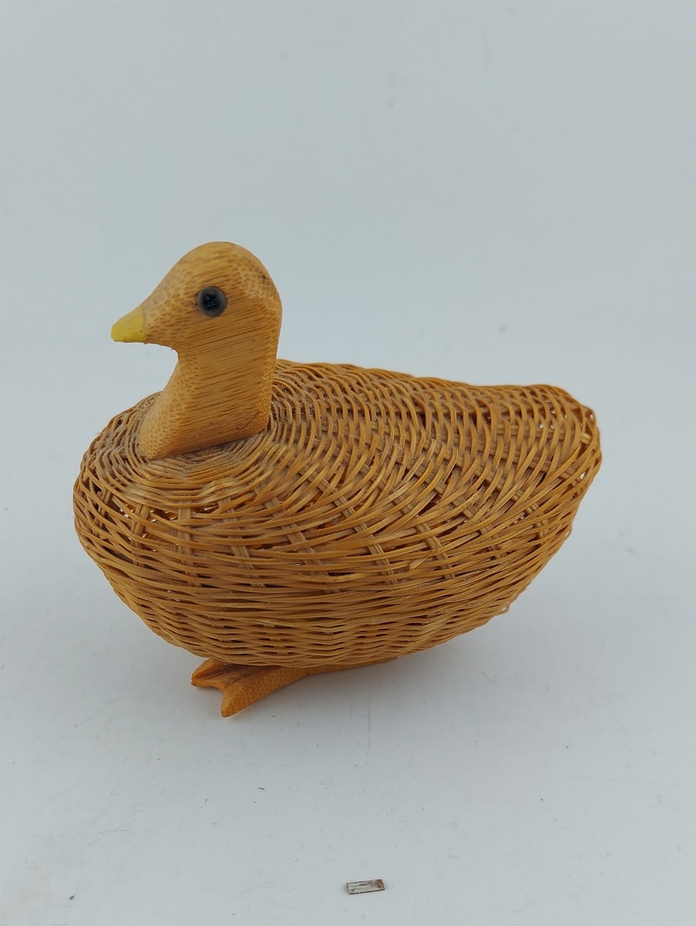 Vintage Woven Duck Basket - Tan